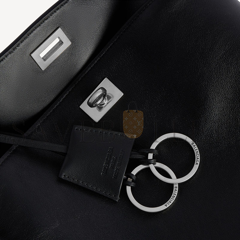 BALENCIAGA MEN'S RODEO MESSENGER BAG SMALL IN BLACK 8275832ABOX1000 (24.5*17*11cm)